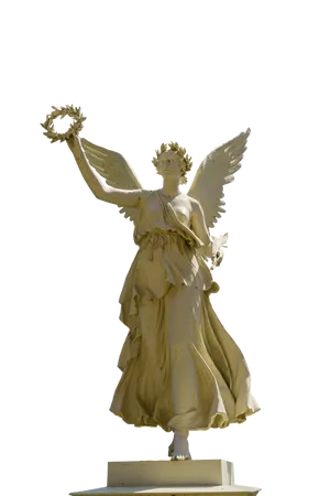 Golden Angel Statue PNG Image