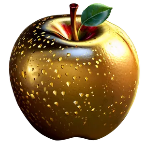 Golden Apple A PNG Image