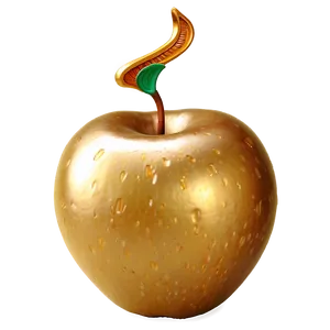 Golden Apple Background Png Oiu PNG Image