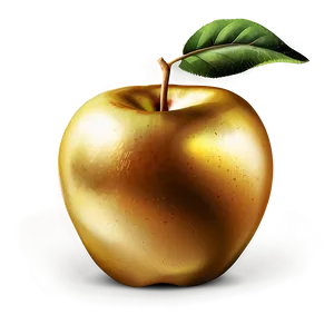 Golden Apple Illustration Png 65 PNG Image