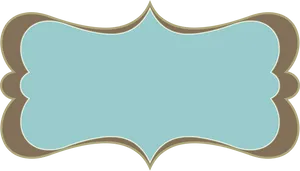 Golden Arabesque Frame Design PNG Image