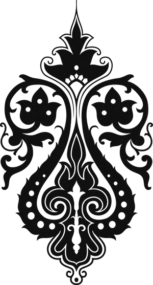 Golden Arabesque Pattern Dark Background PNG Image