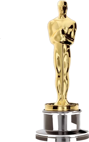 Golden Award Statue Trophy PNG Image