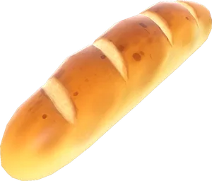 Golden Baguette Isolated.png PNG Image