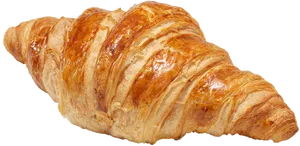 Golden Baked Croissant PNG Image