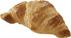 Golden Baked Croissant PNG Image