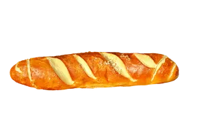 Golden Baked Pretzel Baguette PNG Image