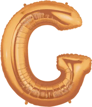 Golden Balloon Letter G PNG Image