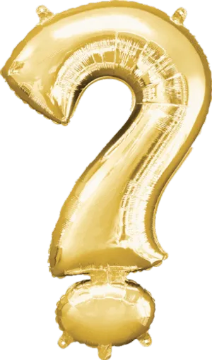 Golden Balloon Question Mark PNG Image