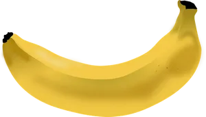 Golden Banana Black Background PNG Image