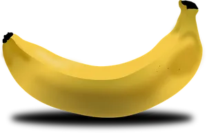 Golden Bananaon Black Background PNG Image