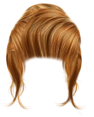 Golden Brown Hairstyle Graphic PNG Image