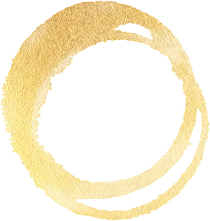 Golden Brushstroke Circle Logo PNG Image