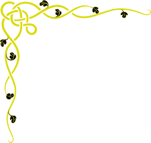 Golden Celtic Knot Corner Design PNG Image