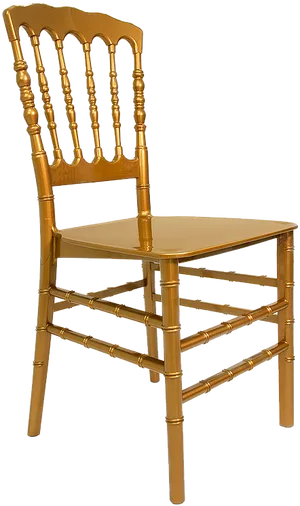 Golden Chiavari Chair Transparent Background PNG Image