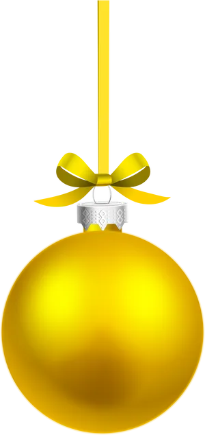 Golden Christmas Ornament PNG Image