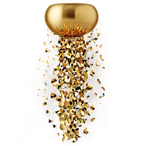 Golden Confetti Cascade Png Sdm PNG Image