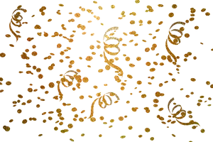 Golden Confetti Celebration Background PNG Image