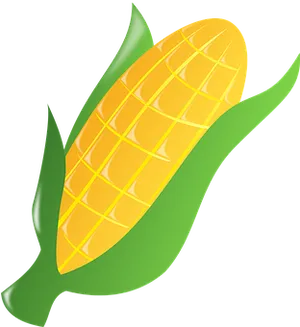 Golden Corn Ear Vector Illustration PNG Image