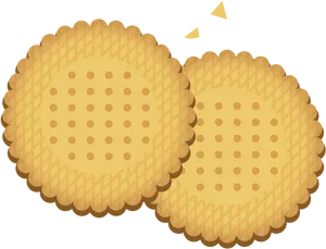 Golden Crisp Biscuits Vector PNG Image