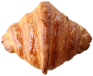 Golden Croissant Pastry PNG Image