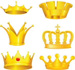 Golden Crown Collection PNG Image