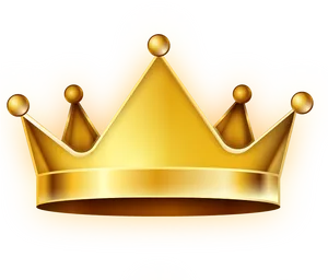 Golden Crown Graphic PNG Image