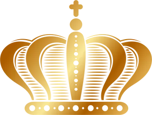 Golden Crown Icon PNG Image