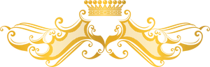 Golden Crown Ornament Vector PNG Image