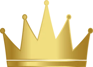 Golden Crown Transparent Background PNG Image