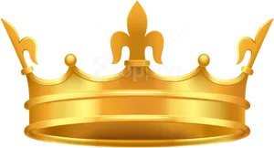 Golden Crown Transparent Background PNG Image