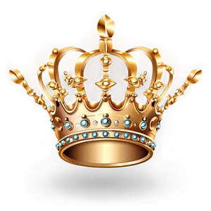 Golden Crown Vector Illustration Png Bgq81 PNG Image