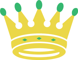 Golden Crown Vector Illustration PNG Image