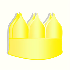 Golden Crown Yellow Background PNG Image