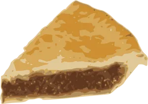 Golden Crusted Pie Slice PNG Image