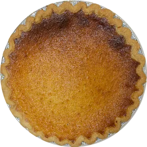 Golden Custard Tart Top View PNG Image