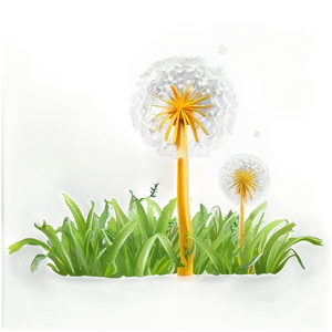 Golden Dandelion Field Png 72 PNG Image