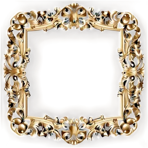 Golden Decorative Frame Png 39 PNG Image