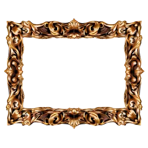 Golden Decorative Frame Png Lvr5 PNG Image