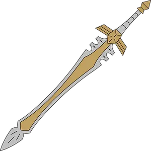 Golden Decorative Sword Illustration PNG Image