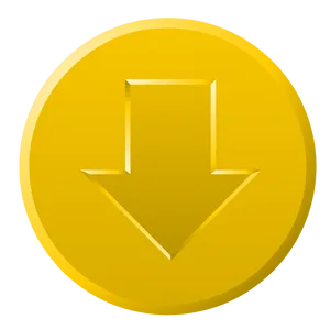 Golden Download Icon PNG Image