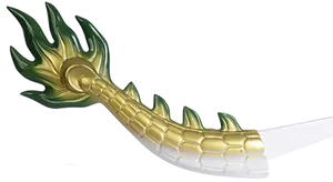 Golden Dragon Sword Illustration PNG Image