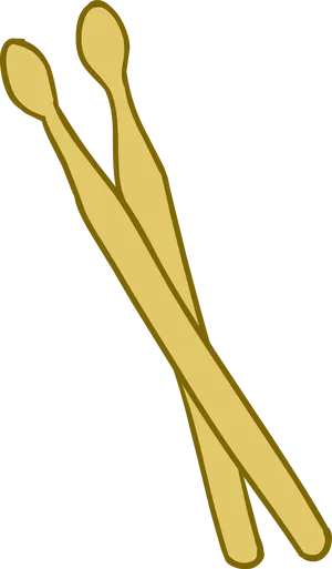 Golden Drumsticks Vector PNG Image