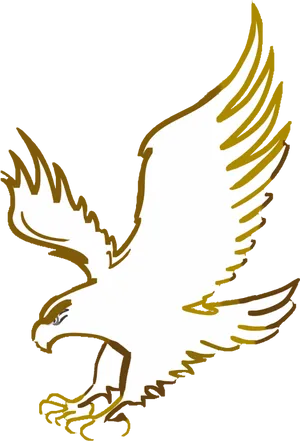 Golden Eagle Graphic PNG Image