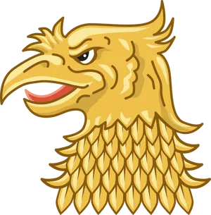 Golden Eagle Head Logo PNG Image