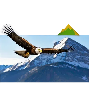 Golden Eagle With Mountain Backdrop Png Aci PNG Image