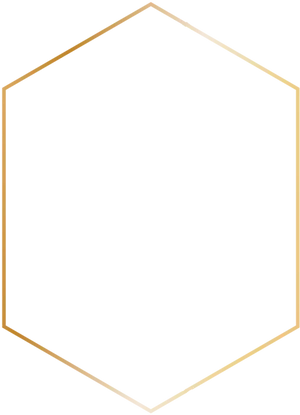 Golden Edged Black Hexagon PNG Image