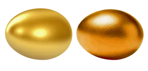 Golden Eggs Black Background PNG Image