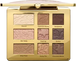 Golden Eyeshadow Palette Beauty Product PNG Image