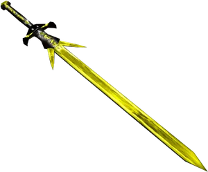 Golden Fantasy Sword PNG Image